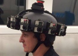 Startup cria protótipo de capacete que permite produzir vídeos em 360°.
