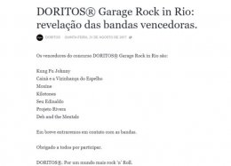 Doritos leva para o Rock in Rio 7 bandas de garagem 