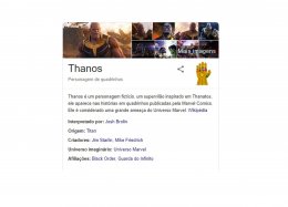 Thanos destrói resultados do Google em brincadeira escondida no buscador.