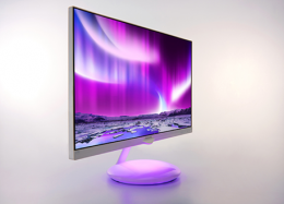 Novo monitor da Philips tem 27 polegadas e reproduz luzes da tela na base
