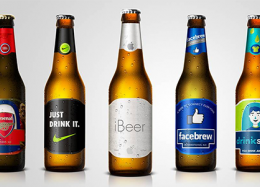 Marcas viram rótulos de cervejas.