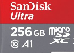 SanDisk Ultra: cartão microSD permite armazenar até 256 GB de dados.