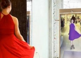 Empresa desenvolve espelho inteligente para lojas de roupa.