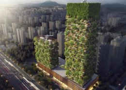  Cidade chinesa ganhará duas florestas verticais para despoluir o ar.