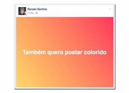 Facebook passa a permitir posts com fundo colorido.